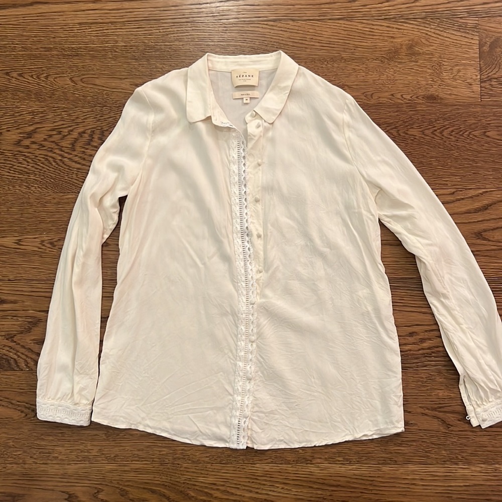 Sezane White Button down size 38